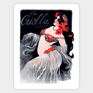 La Criolla Spanish Woman Dancer 1902  Jules Grün Sticker